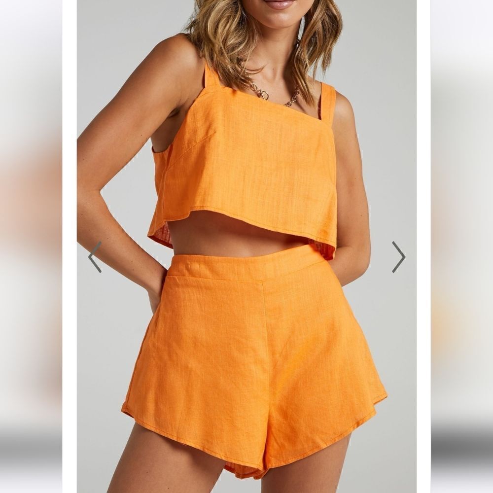 Showpo. Zanrie High Rise Shorts in Orange Size 14